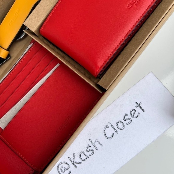 Coach Mens Wallet Boxed 3 In 1 Card Case Wallet Gift Set In Signature Canvas - Picture 10 of 12